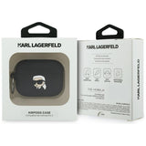 Casti Karl Lagerfeld Silicone Karl Head 3D (KLAP3RUNIKK), Apple AirPods Pro 3, Negru