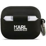 Casti Karl Lagerfeld Silicone Karl Head 3D (KLAP3RUNIKK), Apple AirPods Pro 3, Negru