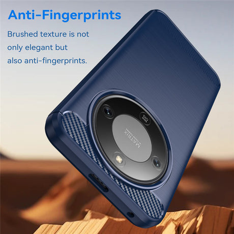 Husa de protectie Techsuit Carbon Silicone compatibil cu Honor Magic8 Lite, Albastru