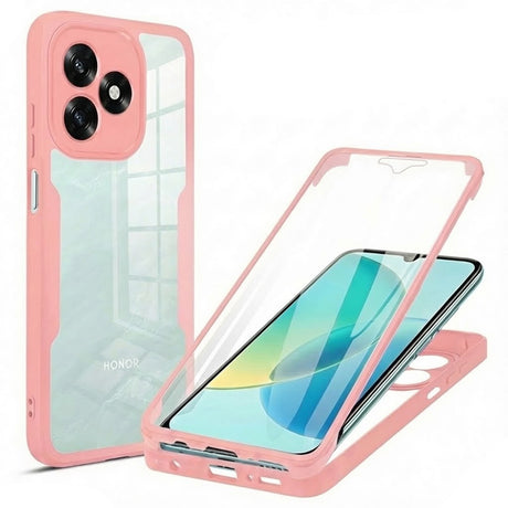 Folie de protectie Techsuit ColorVerse 360 Series + compatibil cu Honor X5c Plus, Roz