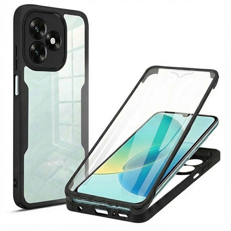 Folie de protectie Techsuit ColorVerse 360 Series + compatibil cu Honor X5c Plus, Negru