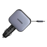 Incarcator Ugreen Car EC602 (55212B), with Retractable USB-C cable, USB, Type-C, 60W, Gri