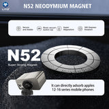Suport Lito (LT-W12), for Dashboard, Magnetic, Vacuum Sucker, Steady, Negru