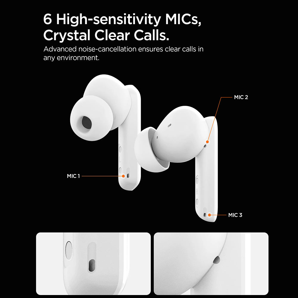 Casti Spigen SA2402 (ASD07964), Bluetooth 5.3, ANC, Alb