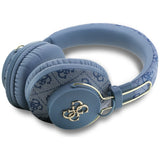 Casti Guess Wireless 4G Metal Logo (GUBHS72P4FC4MB), Bluetooth 5.3, ENC, USB-C, Eco-Leather, On-ear, 300mAh, Albastru