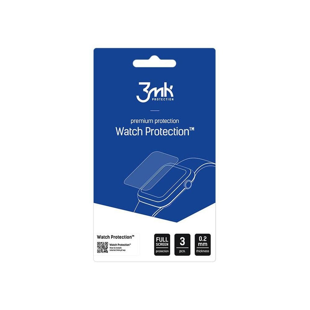 Folie de protectie smartwatch 3mk FlexibleGlass (set de 3) compatibil cu Apple Watch Ultra / Ultra 2 / Ultra 3, Transparent