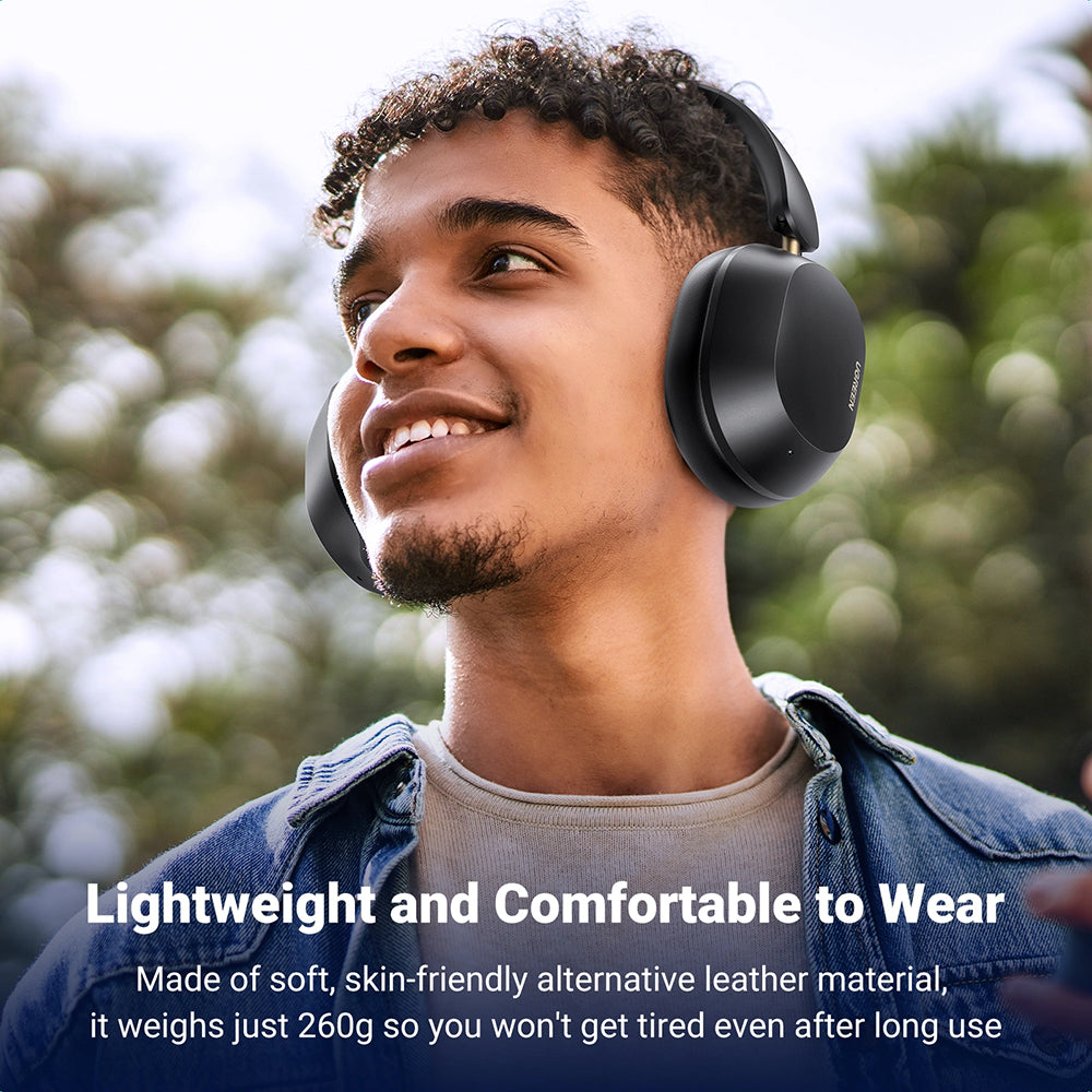 Casti Ugreen Wireless HiTune Max5C HP203 (35758), Bluetooth 5.4, Hybrid Active Noise Cancelling, Hi-Res Audio, Alb