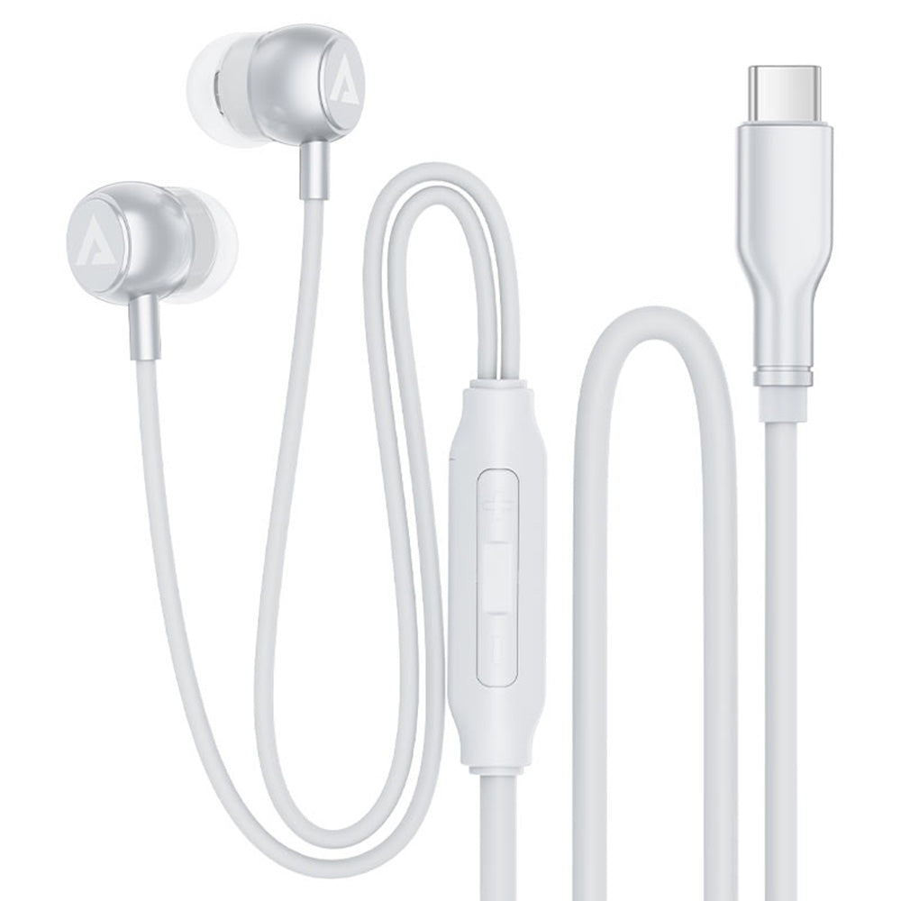 Casti Acefast L8, USB-C, In-ear, Gri