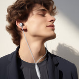 Casti Acefast Wired Earphones (L8), Type-C, In-ear Design, with Microphone, Control Remote, Flexible, Silicone, 1.2m, Negru
