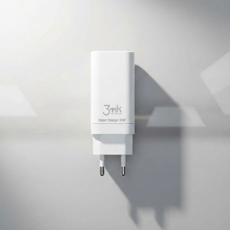 Incarcator 3mk Hyper, 2x Type-C, 1x USB-A, GaN Technology, Quick Charge, 65W, Alb