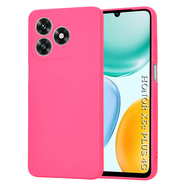 Husa de protectie Techsuit SoftFlex compatibil cu Honor X5c Plus, Roz Intens