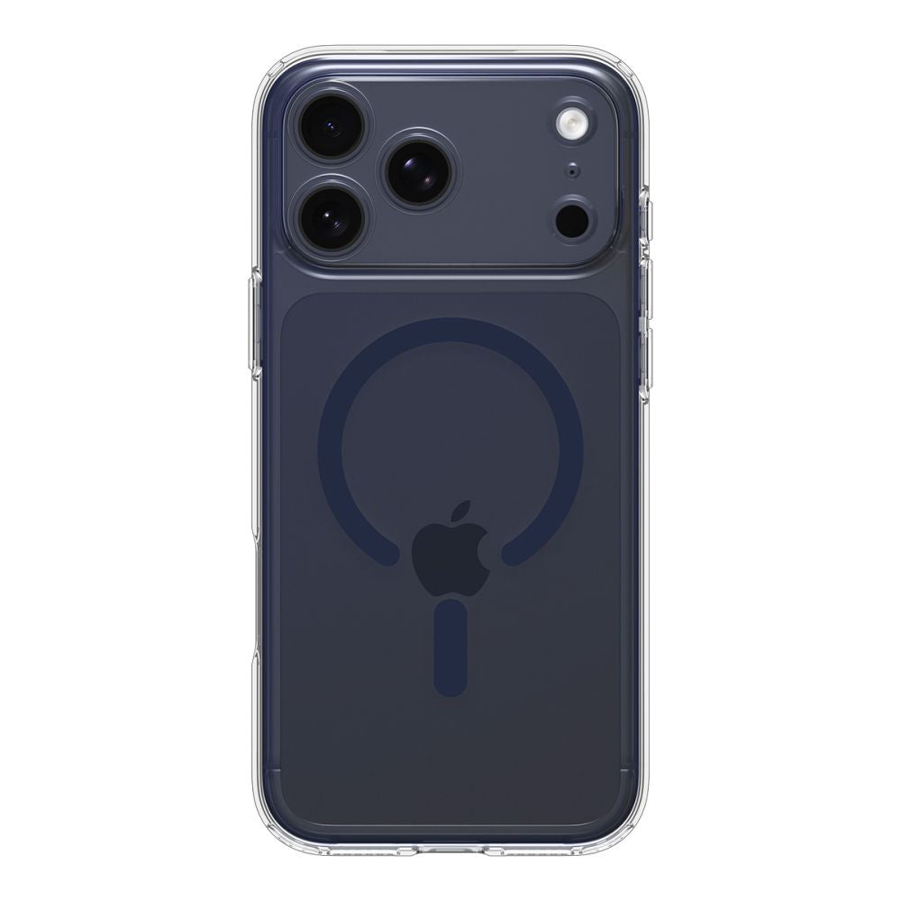 Husa de protectie Spigen Ultra Hybrid MagSafe (ACS11108) compatibil cu iPhone 17 Pro Max, Transparent / Deep Blue