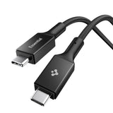 Cablu Spigen Essential EB10010CC (ACA09459), Fast Charging, Type-C to Type-C, 100W, 5Gbps, E-Marker Chip, 1m, Negru