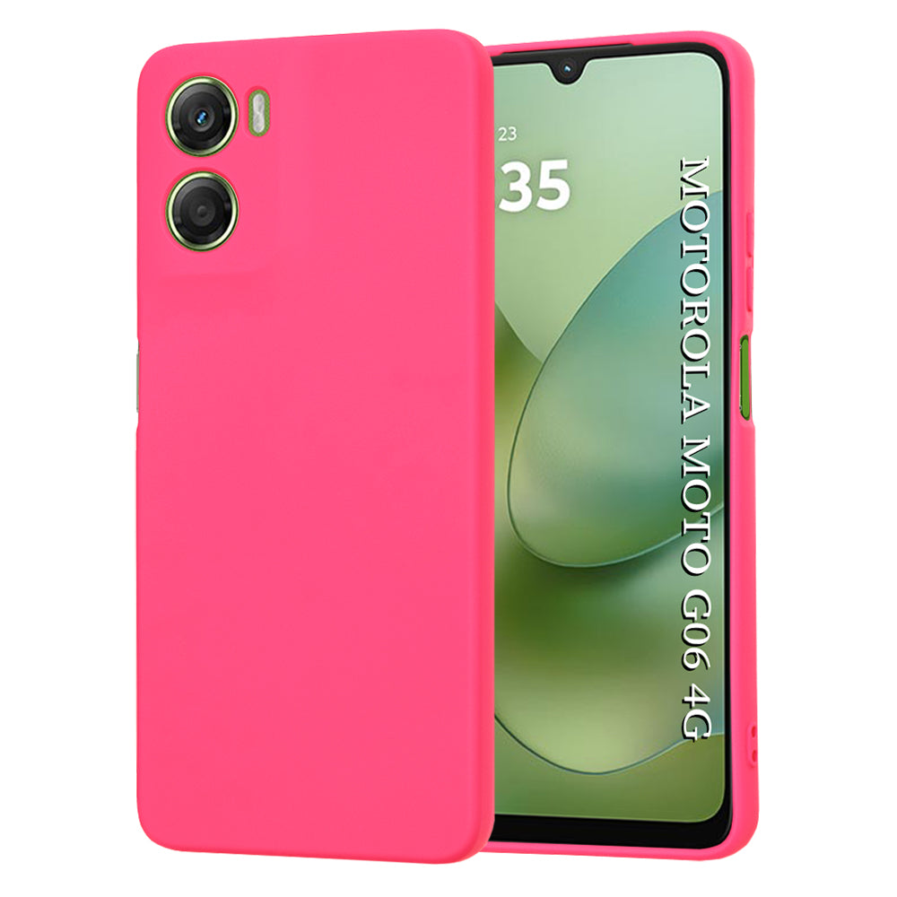 Techsuit SoftFlex védőtok Motorola Moto G06 telefonhoz, intenzív rózsaszín színben