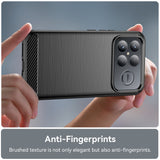 Husa de protectie Techsuit Carbon Silicone compatibil cu Xiaomi Poco F8 Ultra, Negru