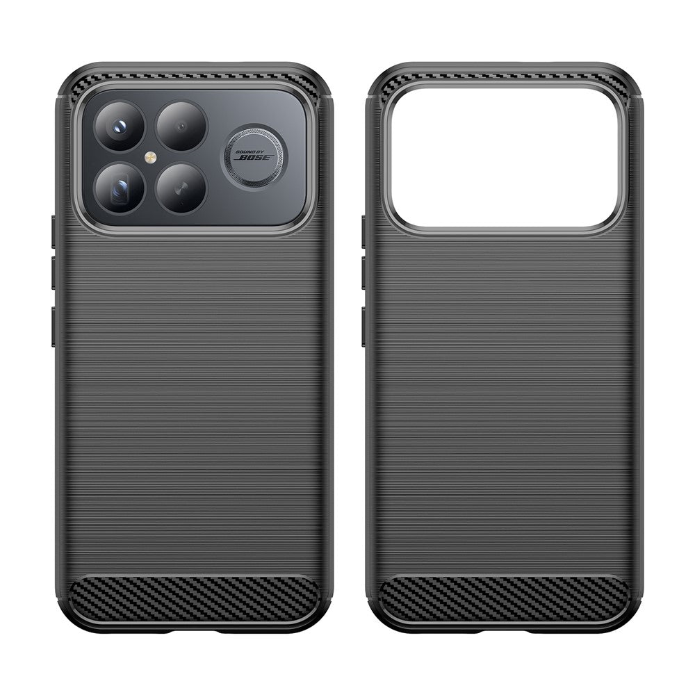 Husa de protectie Techsuit Carbon Silicone compatibil cu Xiaomi Poco F8 Ultra, Negru