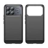 Husa de protectie Techsuit Carbon Silicone compatibil cu Xiaomi Poco F8 Ultra, Negru