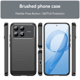 Husa de protectie Techsuit Carbon Silicone compatibil cu Xiaomi Poco F8 Pro, Negru