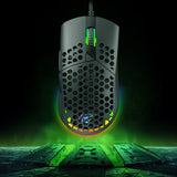 Tastatura/Mouse Havit Wired Gaming Mouse (MS1036), with RGB Lights, 1200/1600/2400/4800/6400/7200 DPI, 1.6m, 5V, Negru
