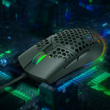 Tastatura/Mouse Havit Wired Gaming Mouse (MS1036), with RGB Lights, 1200/1600/2400/4800/6400/7200 DPI, 1.6m, 5V, Negru