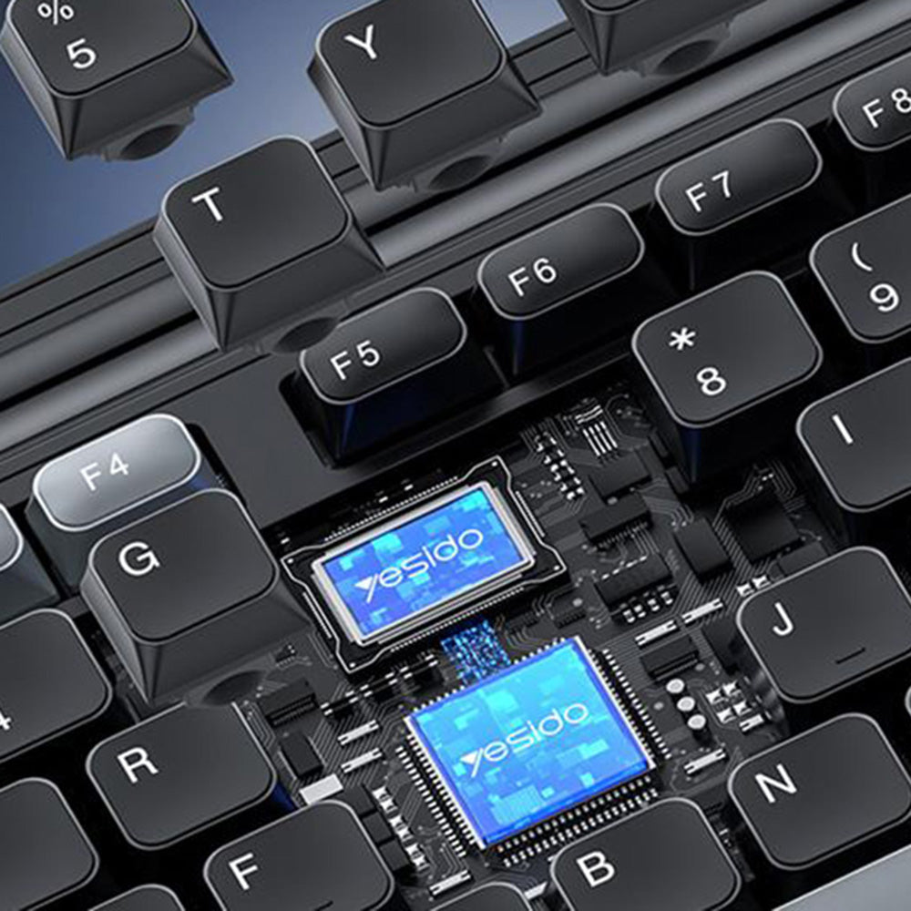 Tastatura Yesido (KB43), 2.4GHz, 104 Taste, Negru