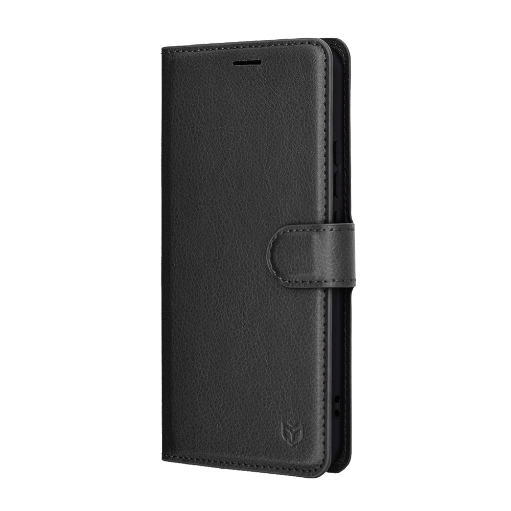 Husa de protectie Techsuit Leather Folio compatibil cu Honor Magic8 Lite, Negru
