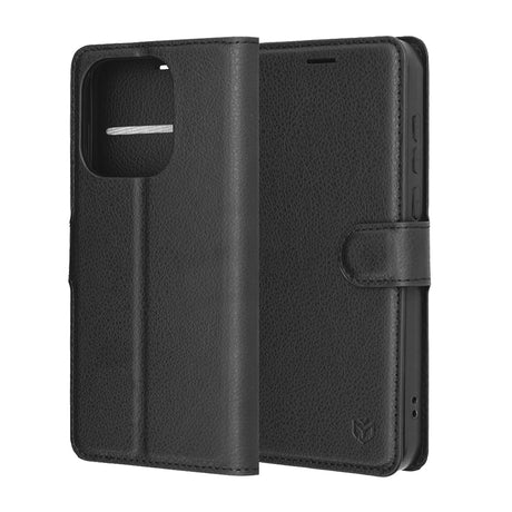 Husa de protectie Techsuit Leather Folio compatibil cu OnePlus 15, Negru