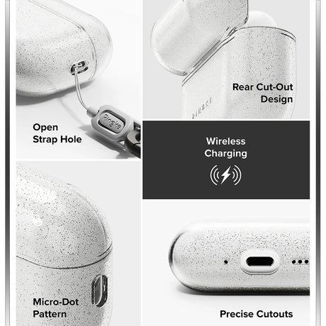 Casti Ringke Protection Case Air Series, for AirPods Pro 3, Glitter Clear