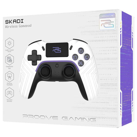 Accesoriu gaming Proove Wireless Controller Skadi (WGSK00022002), USB-C, AUX, BT, Touch-pad, for PS4, PC, Android, 600mAh, Alb