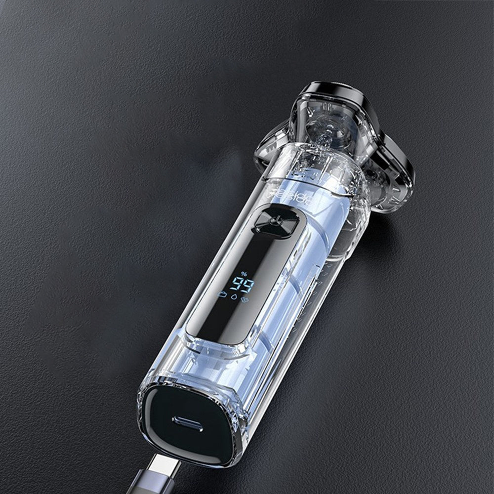 Yesido Electric Shaver Razor (MG05), with 3 Floating Cutter Heads, LED Power Display, USB, 9500RPM, 600mAh, Negru