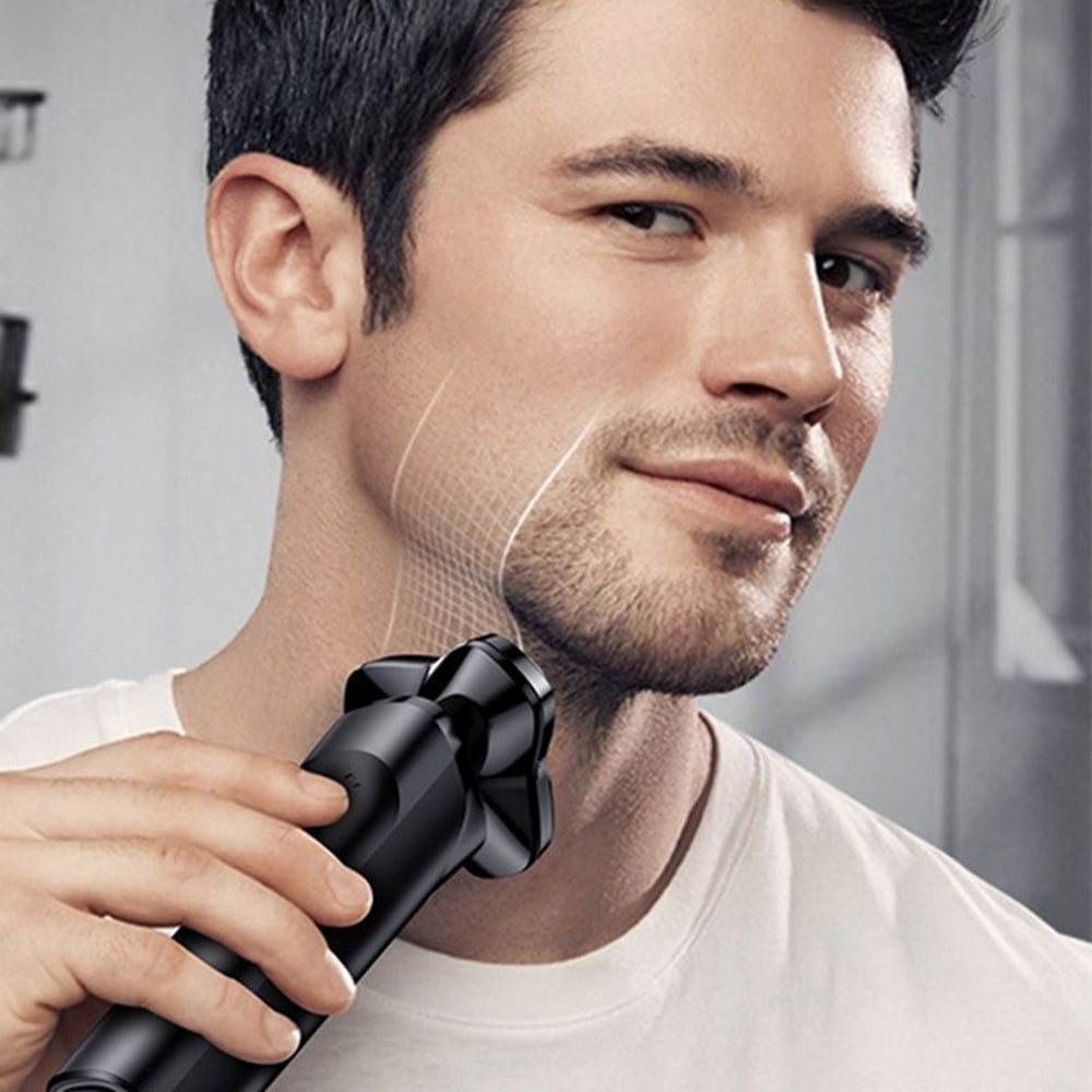 Yesido Electric Shaver Razor (MG05), with 3 Floating Cutter Heads, LED Power Display, USB, 9500RPM, 600mAh, Negru