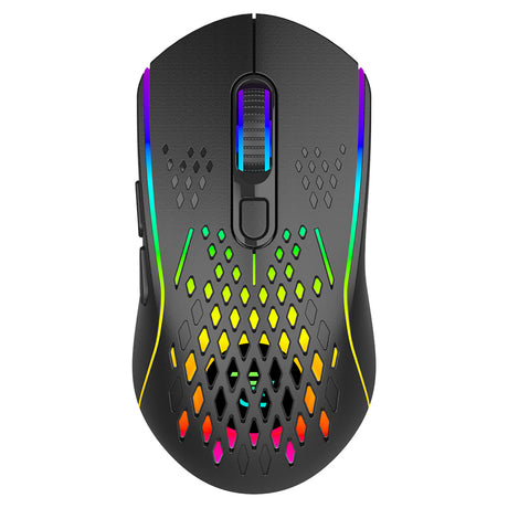 Tastatura/Mouse Proove Wireless Mouse Buzz (WMBU00022401), for Gaming, 2.4GHz, USB-C, Ergonomic, LED, 6 Buttons, 800-4800DPI, 1.5m, Negru