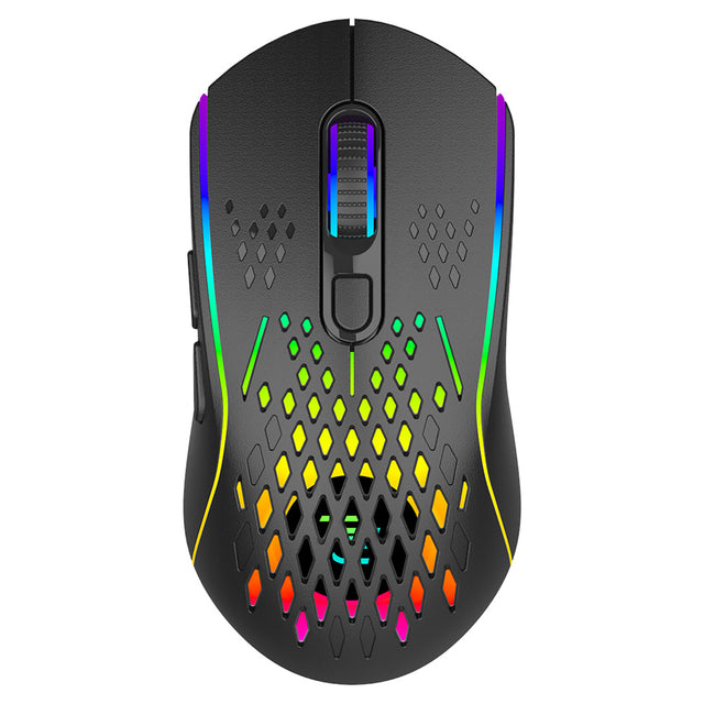 Tastatura/Mouse Proove Wireless Mouse Buzz (WMBU00022401), for Gaming, 2.4GHz, USB-C, Ergonomic, LED, 6 Buttons, 800-4800DPI, 1.5m, Negru