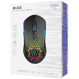 Tastatura/Mouse Proove Wireless Mouse Buzz (WMBU00022401), for Gaming, 2.4GHz, USB-C, Ergonomic, LED, 6 Buttons, 800-4800DPI, 1.5m, Negru