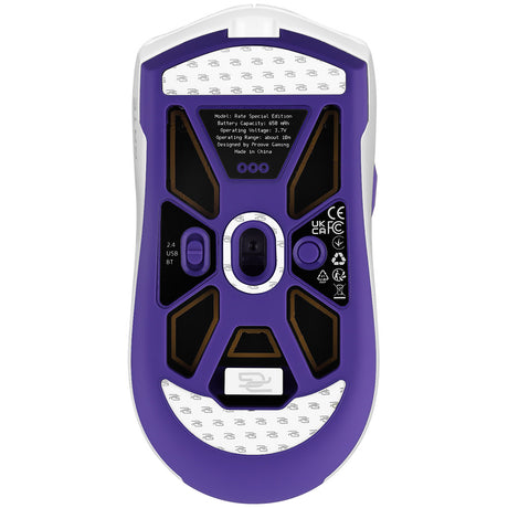 Tastatura/Mouse Proove Wireless Mouse Rate Special Edition (CMRTWRS03002), for Gaming, with 6 Buttons, 800-12000DPI, 650mAh, 1.5m, Alb