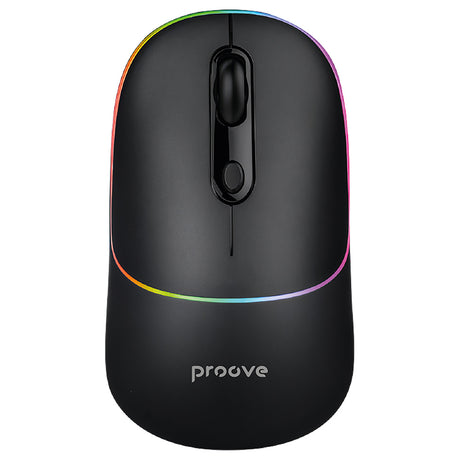 Tastatura/Mouse Proove Wireless Mouse Blink (WMBL00002001), for Office, Ergonomic, 2.4GHz, BT5.0, 4 Buttons, 800-1600DPI, 650mAh, Negru