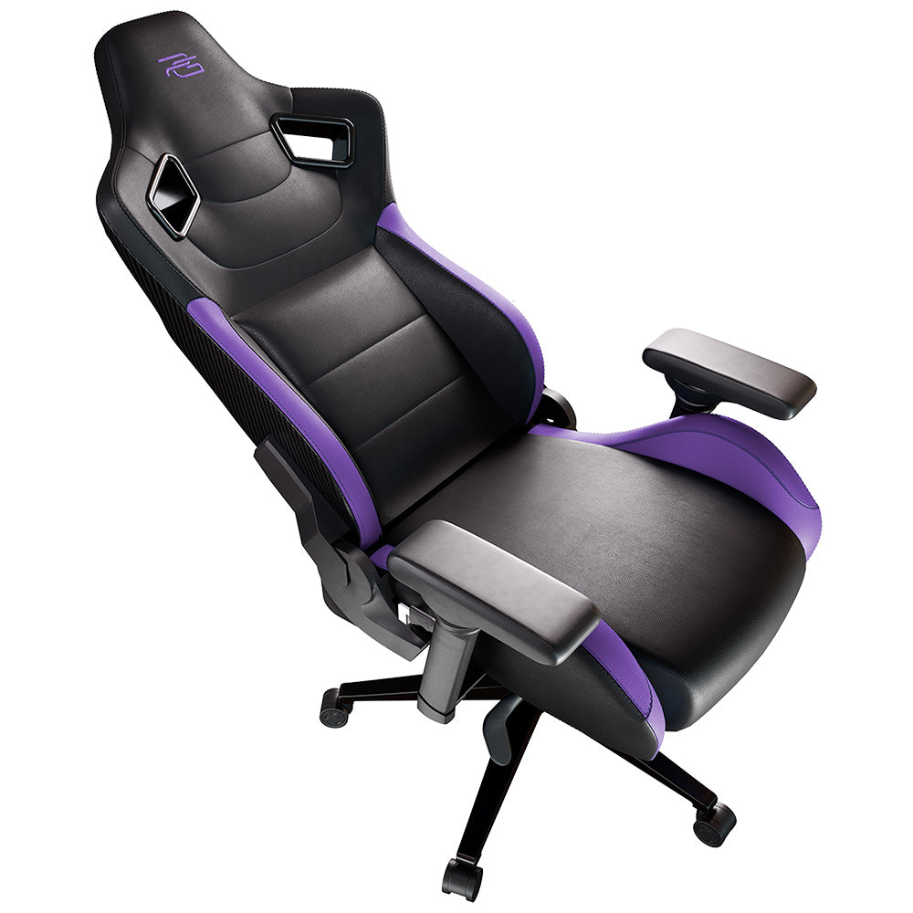 Accesoriu gaming Proove Premium Gaming Chair Major (GCMJ0001001), 8D Armrests, 160° Backrest, Frog Mechanism, PU, 180kg Max, Negru /Purple