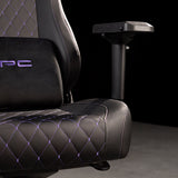 Accesoriu gaming Proove Gaming Chair NPC (GCNP0001017), 4D Armrests, 135° Backrest, Frog Mechanism, Semi PU, Up to 136kg, Negru /Purple