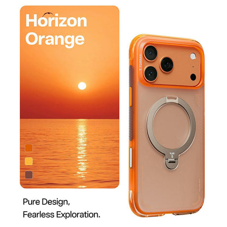 Husă Torras Ostand Spin Air Series pentru iPhone 17 Pro Max / iPhone 18 Pro Max, portocalie