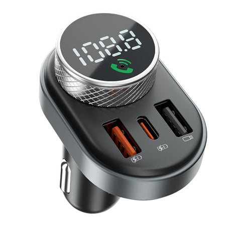 Incarcator Proove Car with FM Modulator (FMSL30110001), USB, Type-C, U-Disk, TF, Bluetooth 5.4, Fast Charge, 30W, Negru