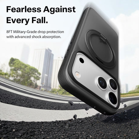 Husa de protectie Torras Ostand R Fitness Series compatibil cu iPhone 17 Pro Max, Negru