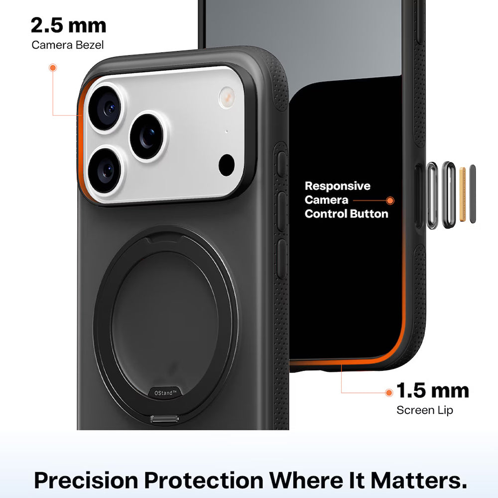 Husa de protectie Torras Ostand R Fitness Series compatibil cu iPhone 17 Pro, Negru