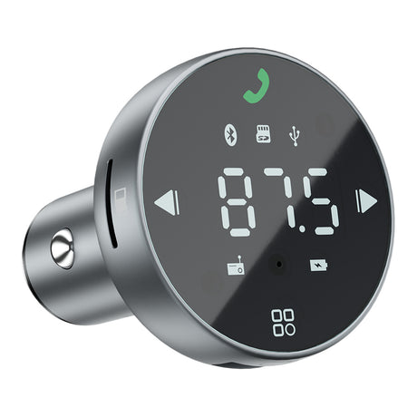 Incarcator Proove Car with FM Modulator (FMSS30110003), with Touch Screen, USB, Type-C, U-Disk, TF, Bluetooth 5.0, 30W, Gri