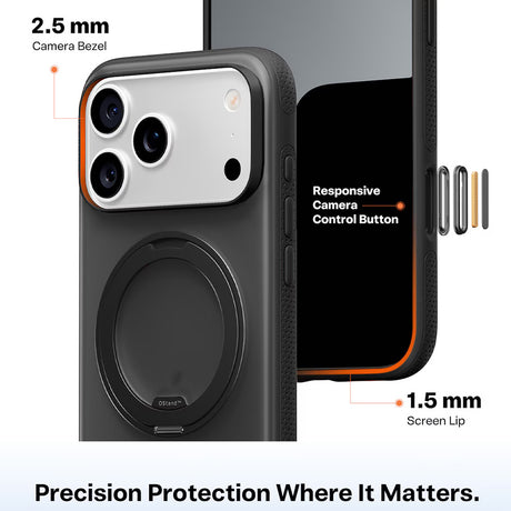 Husa de protectie Torras Ostand R Fitness Series compatibil cu iPhone 17, Negru