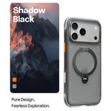 Husă Torras Ostand Spin Air Series pentru iPhone 17 Pro Max / iPhone 18 Pro Max, neagră