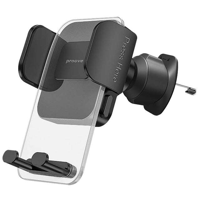 Suport Proove Crystal Clamp Plus (CHCCP0000001), Air Vent, Mechanical Clamp, Secure Mount, for 4.7-6.9" Phones, Negru