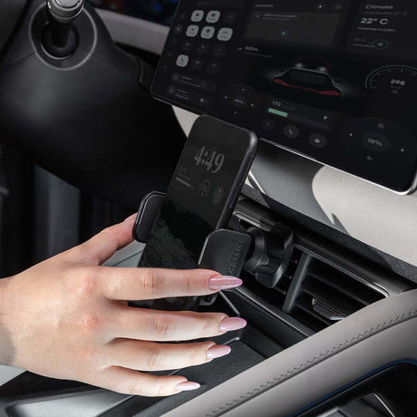 Suport Proove Crystal Clamp Plus (CHCCP0000001), Air Vent, Mechanical Clamp, Secure Mount, for 4.7-6.9" Phones, Negru