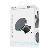 Suport Proove with Wireless Charging Icecore (WHIC15002003), Air Vent, Strong Magnet, Active Cooling, Qi2 15W, Gri