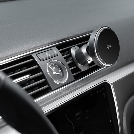 Suport Proove with Wireless Charging Light Circle (WHLC15010002), for Air Vent, Magnetic Grip, Qi2 15W, Metallic Grey