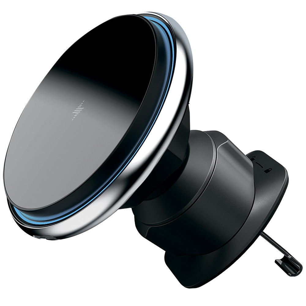 Suport Proove with Wireless Charging Magic Circle (WHMC15020006), for Air Vent, Magnetic, Zinc Alloy, 15W, Argintiu